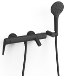 Tres Fuji kompletna bateria wannowa  z zestawem natryskowym Czarny Mat 28117001NM