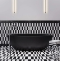 Omnires Shell M+ Wanna wolnostojąca 160 x 75 cm Kolor: BLack Lava Mat (BLV) SHELLWWBLV