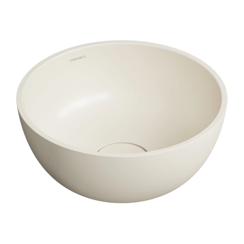 Omnires Shell M+ umywalka nablatowa Ø35 cm White Sand Mat SHELL350UNWS