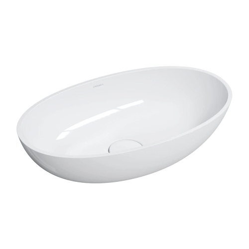 Omnires Shell M+ umywalka nablatowa 60 x 35 cm Biały Połysk SHELLUNBP