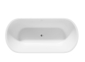 AD Naturalnie Rongbuk Evo 150 x 75 cm wolnostojąca wanna akrylowa w kolorze białym AWW-012-150ZP