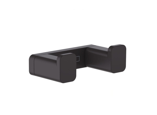 hansgrohe AddStoris haczyk na ręcznik podwójny Czarny Mat 41755670
