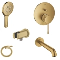 Grohe Essence Brushed Cool Sunrise kompletny podtynkowy zestaw wannowy zloty szczotkowany