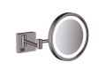 hansgrohe AddStoris lusterko kosmetyczne z oświetleniem LED , powiększające x 3 Czarny Chrom Szczotkowany 41790340