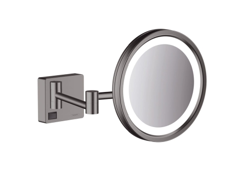 hansgrohe AddStoris lusterko kosmetyczne z oświetleniem LED , powiększające x 3 Czarny Chrom Szczotkowany 41790340