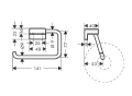 hansgrohe AddStoris Q wieszak na ręcznik Ring Czarny Mat 41754670  schemat