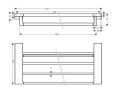 hansgrohe AddStoris Q półka na ręczniki z wieszakiem 65 cm Złoty Połysk 41751990   schemat