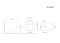 Oltens Hamnes Bidet wiszący z powłoką SmartClean biały połysk 46504000 schemat