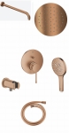 Grohe Essence Brushed Warm Sunset podtynkowy zestaw prysznicowy z deszczownicą marki Excellent 25 cm Miedź  Szczotkowana