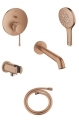 Grohe Essence Brushed Warm Sunset kompletny podtynkowy zestaw wannowy Miedź Szczotkowana