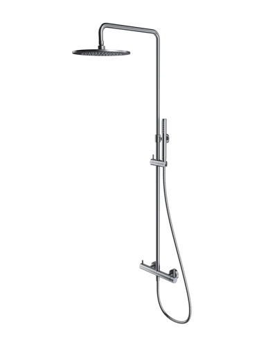 Omnires Y zestaw prysznicowy natynkowy z deszczownicą ø 25 cm Nikiel Szczotkowany Y1244MNI