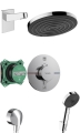 hansgrohe ShowerSelect Comfort S kompletny termostatyczny prysznicowy zestaw podtynkowy z deszczownicą Pulsify 260 Chrom Połysk