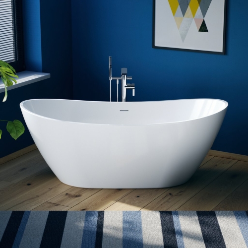 Wanna akrylowa wolnostojąca owalna DURAVIT DuraVato 180 x 80 cm biała | 700569000000000