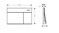 hansgrohe iFrame Element E Przycisk spłukujący Chrom Połysk 66003000 schemat