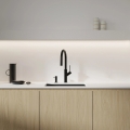 Omnires Modern Project dozownik mydła w płynie MP60723B czarny półmat