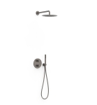 Tres zestaw natryskowy z baterią termostatyczną podtynkową Therm-Box 26325004GR Grafit  deszczownica okrągła 30  cm  