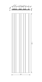 VHCT beton architektoniczny panel 3D PB 56 Pulse 135 x 42,7 x 3,5 cm schemat