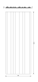 VHCT beton architektoniczny panel 3D PB 58 Rift 135 x 56 x 3,4 cm schemat