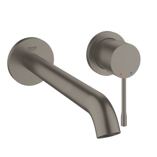 Grohe Essence Brushed Hard Graphite bateria umywalkowa do montażu podtynkowego element zewnętrzny długa wylewka 29193AL1 Grafit Szczotkowany