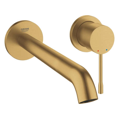 Grohe Essence Brushed Cool Sunrise bateria umywalkowa do montażu podtynkowego element zewnętrzny długa wylewka 29193GN1 Złoty Szczotkowany