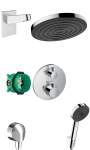 hansgrohe Ecostat S  kompletny termostatyczny zestaw prysznicowy z deszczownicą Pulsify  260 Chrom Połysk 