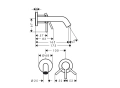 hansgrohe Tecturis S podtynkowa bateria umywalkowa EcoSmart+ z wylewką 16,5 cm 73350000 Chrom Połyskschemat
