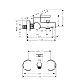 hansgrohe Zesis S bateria wannowa 74420670 Czarny Matowy schemat
