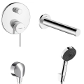 hansgrohe Zesis S kompletny wannowy zestaw podtynkowy z wylewką wannową 18 cm Chrom Połysk