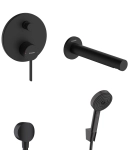 hansgrohe Zesis S kompletny wannowy  zestaw podtynkowy z wylewką wannową 18 cm Czarny Mat 