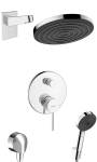 hansgrohe Zesis S kompletny prysznicowy zestaw podtynkowy z deszczownicą  Pulsify 260 1jet Chrom Połysk   