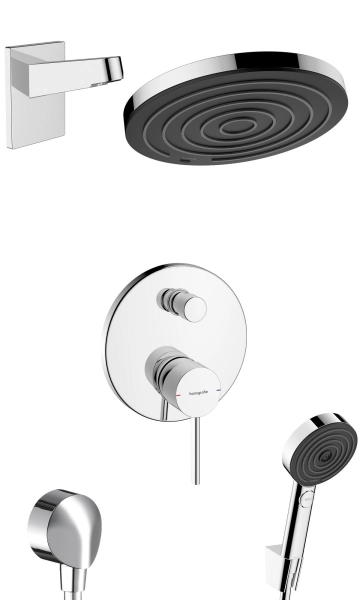 hansgrohe Zesis S kompletny prysznicowy zestaw podtynkowy z deszczownicą  Pulsify 260 1jet Chrom Połysk   