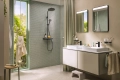 hansgrohe Activera S Komplet prysznicowy 240 1jet EcoSmart z termostatem ShowerTablet Select 360 Varia 28638670 Czarny Mat