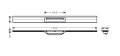 hansgrohe RainDrain Flex element zewnętrzny odpływu 1000 z możliwością przycięcia i do montażu w podłodze przy ścianie Brąz Szczotkowany schemat