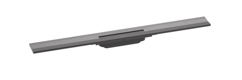 hansgrohe RainDrain Flex element zewnętrzny odpływu 800 z możliwością przycięcia i do montażu w podłodze przy ścianie Czarny Chrom Szczotkowany