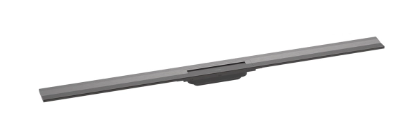 hansgrohe RainDrain Flex element zewnętrzny odpływu 1000 z możliwością przycięcia i do montażu w podłodze przy ścianie Czarny Chrom Szczotkowany 