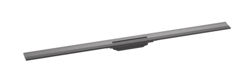 hansgrohe RainDrain Flex element zewnętrzny odpływu 1200 z możliwością przycięcia i do montażu w podłodze przy ścianie Czarny Chrom Szczotkowany