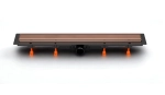 JomoTech Exclusive 40  Flis odpływ liniowy 65 cm Miedź Szczotkowana odwracany ruszt 175-30650400-34