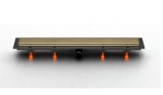 JomoTech Exclusive 40  Flis odpływ liniowy 65 cm Złoty Szczotkowany odwracany ruszt 175-30650400-67