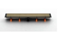 JomoTech Exclusive 40  Flis odpływ liniowy 75 cm Złoty Szczotkowany odwracany ruszt 175-30750400-67