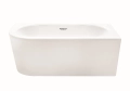 Besco Avita A-line wolnostojąca przyścienna wanna akrylowa 150x75 cm Prawa + przelew wannowy Chrom front