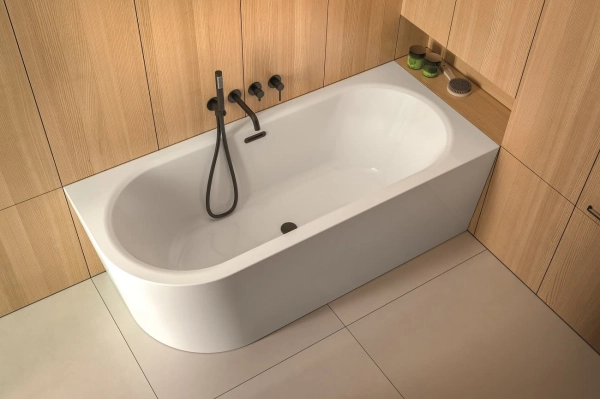 Besco Avita A-line  wolnostojąca przyścienna wanna akrylowa 170x75 cm Prawa + przelew wannowy Chrom + dostawa gratis !  