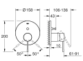grohe essence bateria podtynkowa prysznicowa 24167DC1 rysunek