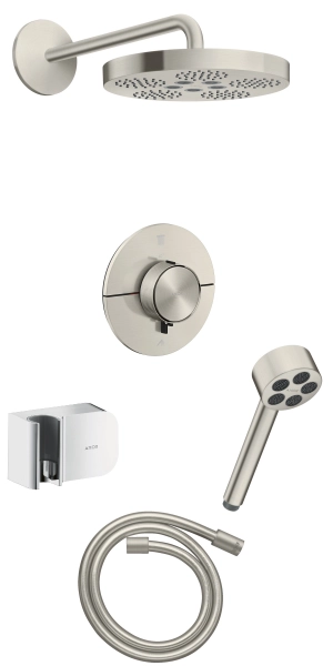 AXOR ShowerSelect ID kompletny prysznicowy termostatyczny zestaw podtynkowy z deszczownicą AXOR One 280 1jet  Stal Szlachetna