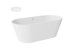 Besco Deeva wolnostojąca wanna akrylowa 150x75 cm + korek wannowy Biały + dostawa gratis ! 
