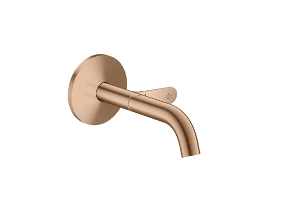 AXOR One Select bateria umywalkowa ścienna podtynkowa , wylewka 16 cm Czerwony Złoty Szczotkowany 48180310