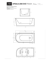 ADN Upsala Line Evo Prawa 150 x 75 cm wanna przyścienna narożna w kolorze białym AWW-013-150ZP-P schemat