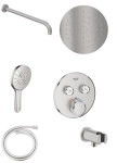 Grohe Grohtherm SmartControl Stal Szczotkowana podtynkowy zestaw prysznicowy z deszczownicą marki Excellent 25 cm Nikiel Szczotkowany 