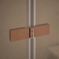 Parawan Nawannowy 2-Panelowy Składany Jeziorak 100 cm Miedź Szczotkowana SPW-002-100MSZ