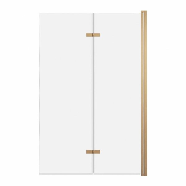 Parawan Nawannowy 2-Panelowy Składany Jeziorak 100 cm Złoty Szczotkowany SPW-002-100ZSZ