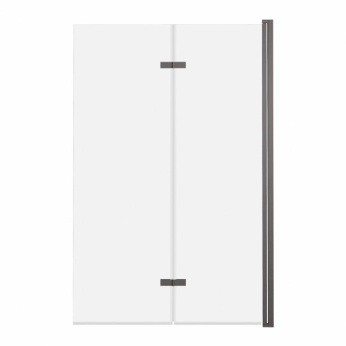 Parawan Nawannowy 2-Panelowy Składany Jeziorak 100 cm Grafit Szczotkowany SPW-002-100GSZ